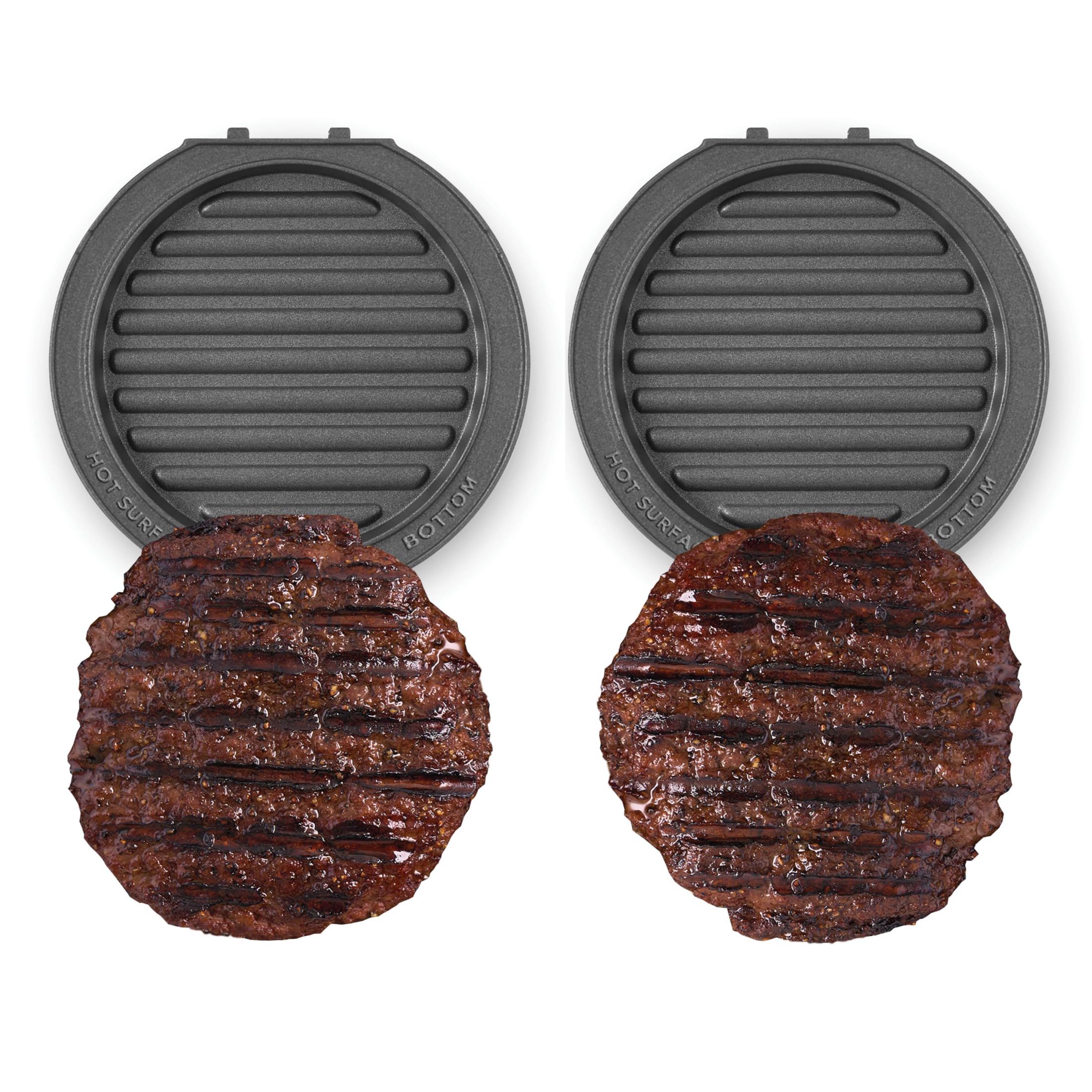 Dash MultiMaker® Mini System Removable Plate Set - Nonstick Replacement Plates for Fun-Shaped Waffle Breakfast - Waffle Maker Not Included - Two-Pack - Grill Plates, 4-Inch