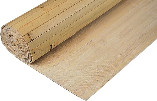 Miniatura 2 de amaZulu Inc. Panel de pared de bambú de 4 x 8 pies, natural, decoración del hogar para sala de estar, cubierta de pared de TV, Wainscot para