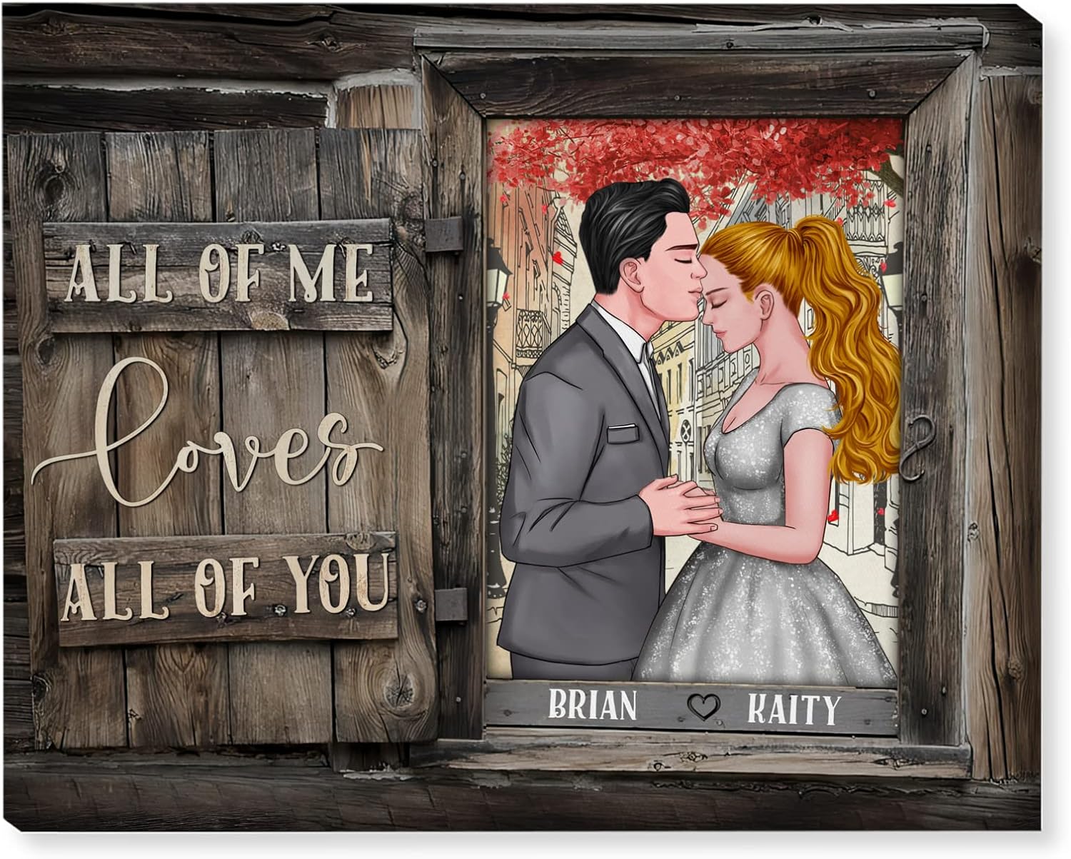 Gossby Personalized Custom Canvas (Couple) Together Since Couple's Canvas, Canvas For Couple, Canvas With Couple Picture, Design Couple Gift, Custom Canvas Couple With Name, Couple's Day, Anniversary