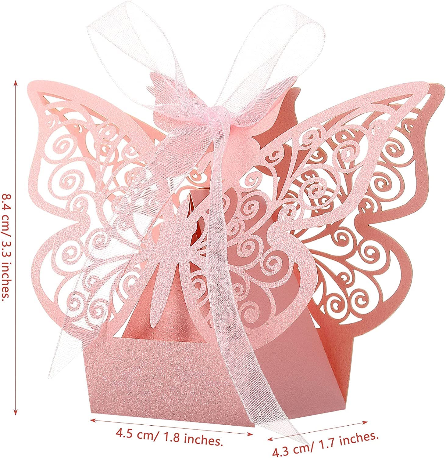 VGOODALL 12-Piece Butterfly Party Favor Boxes - Assorted Goodie Treat Bags For Birthday, Baby Shower, Wedding