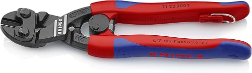 Tools 71 22 200 T BKA 8" Angled High Leverage Cobolt Cutters, Tether Attachment-Comfort Grip,