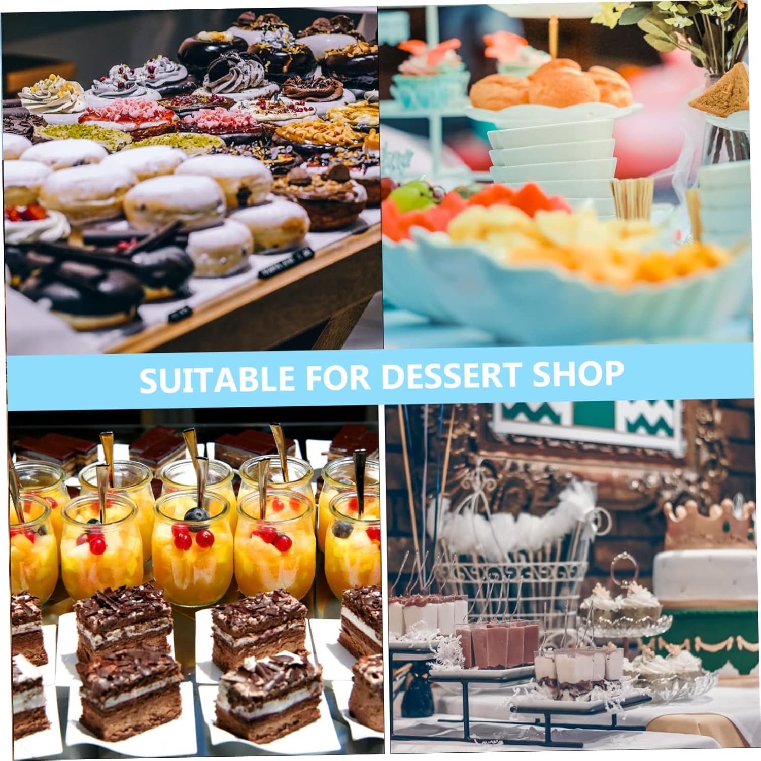 NOLITOY Pudding Cups Lids 50 Sets of High-Temperature Resistant Dessert Containers for Baking and DIY Cake Making for Pudding Caramel Flan