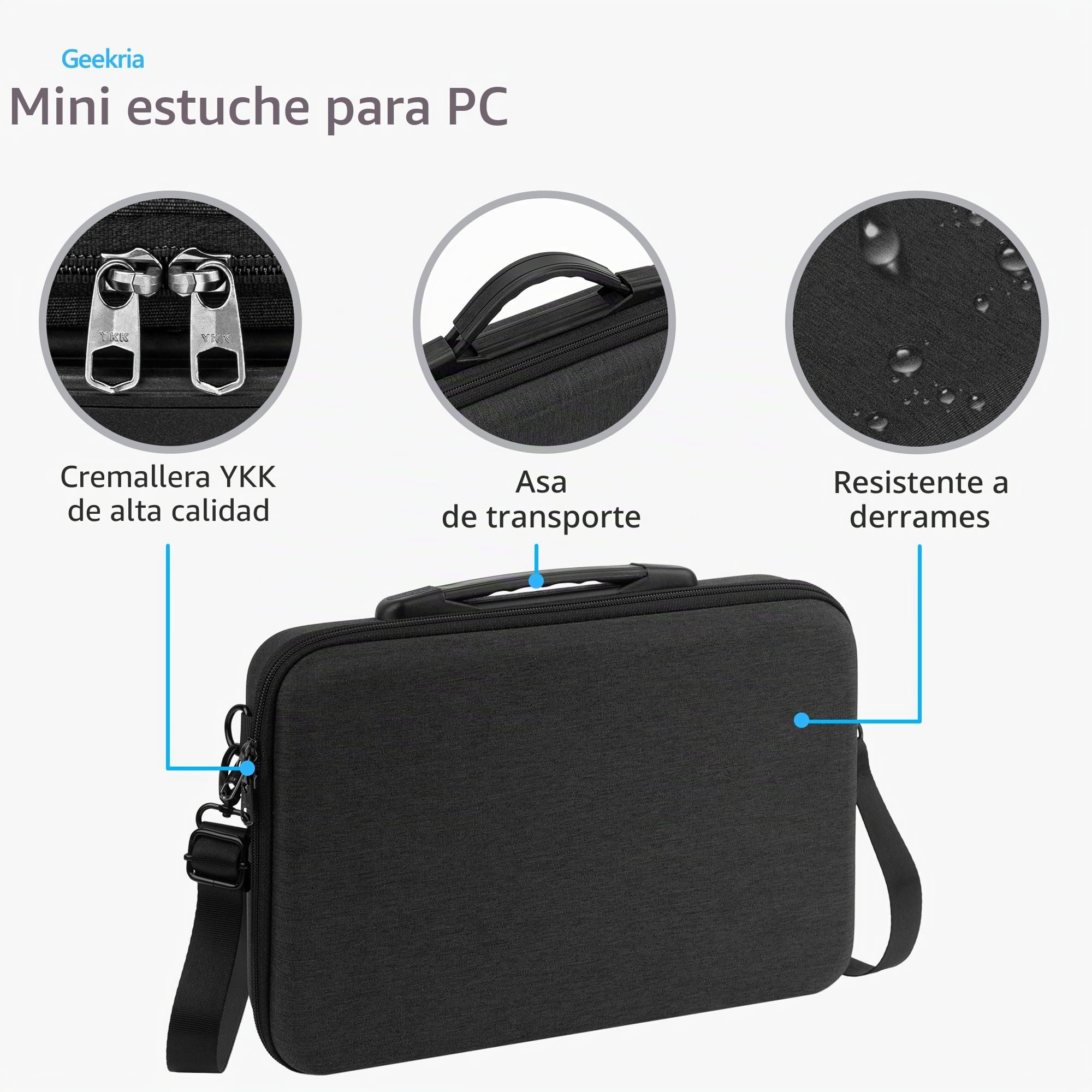 GEEKRIA Funda rígida de Viaje para Mini PC, Compatible con Apple 2020/2023 Mac Mini M2/M1, Bolsa de Transporte (Gris Oscuro)