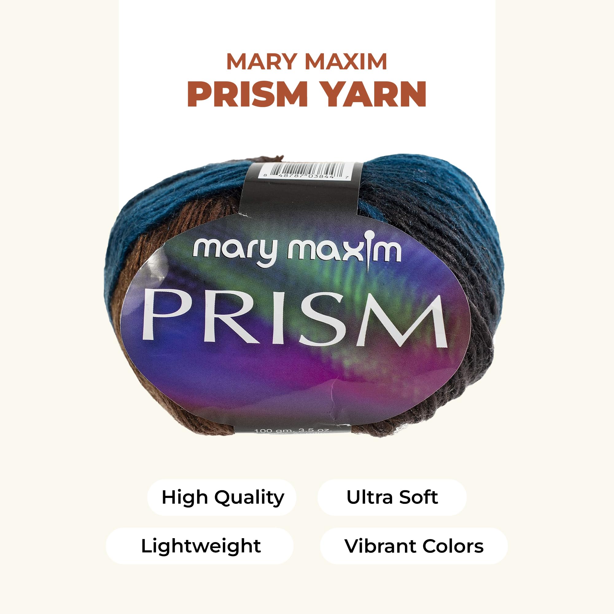 Amazon.com: Mary Maxim Prism Yarn, Soft Acrylic Multicolor DK Yarn