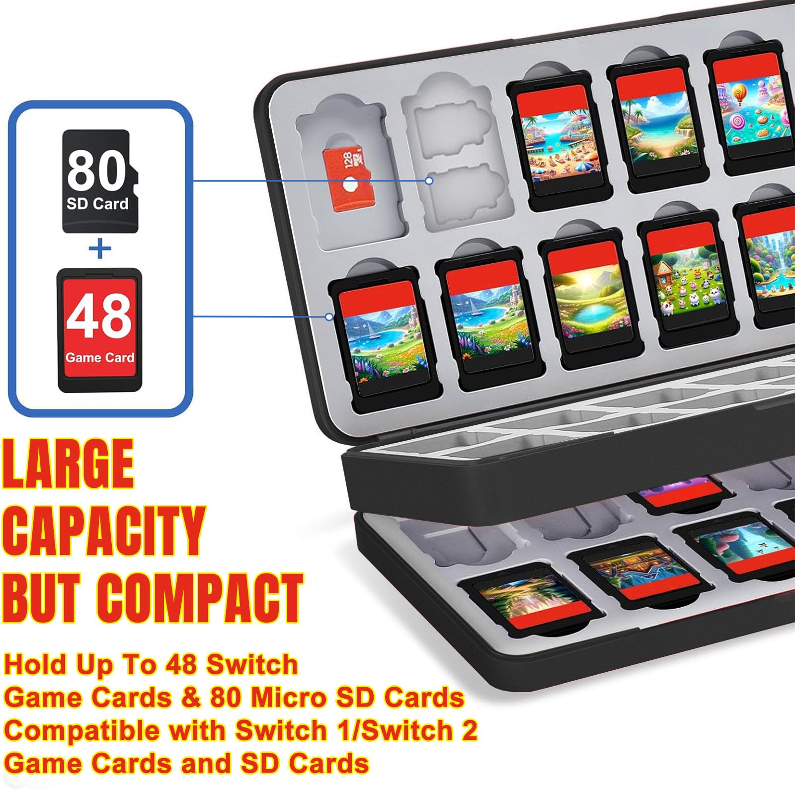 Amazon.com: TATMOHIK Switch Game Case for Nintendo Switch2/OLED