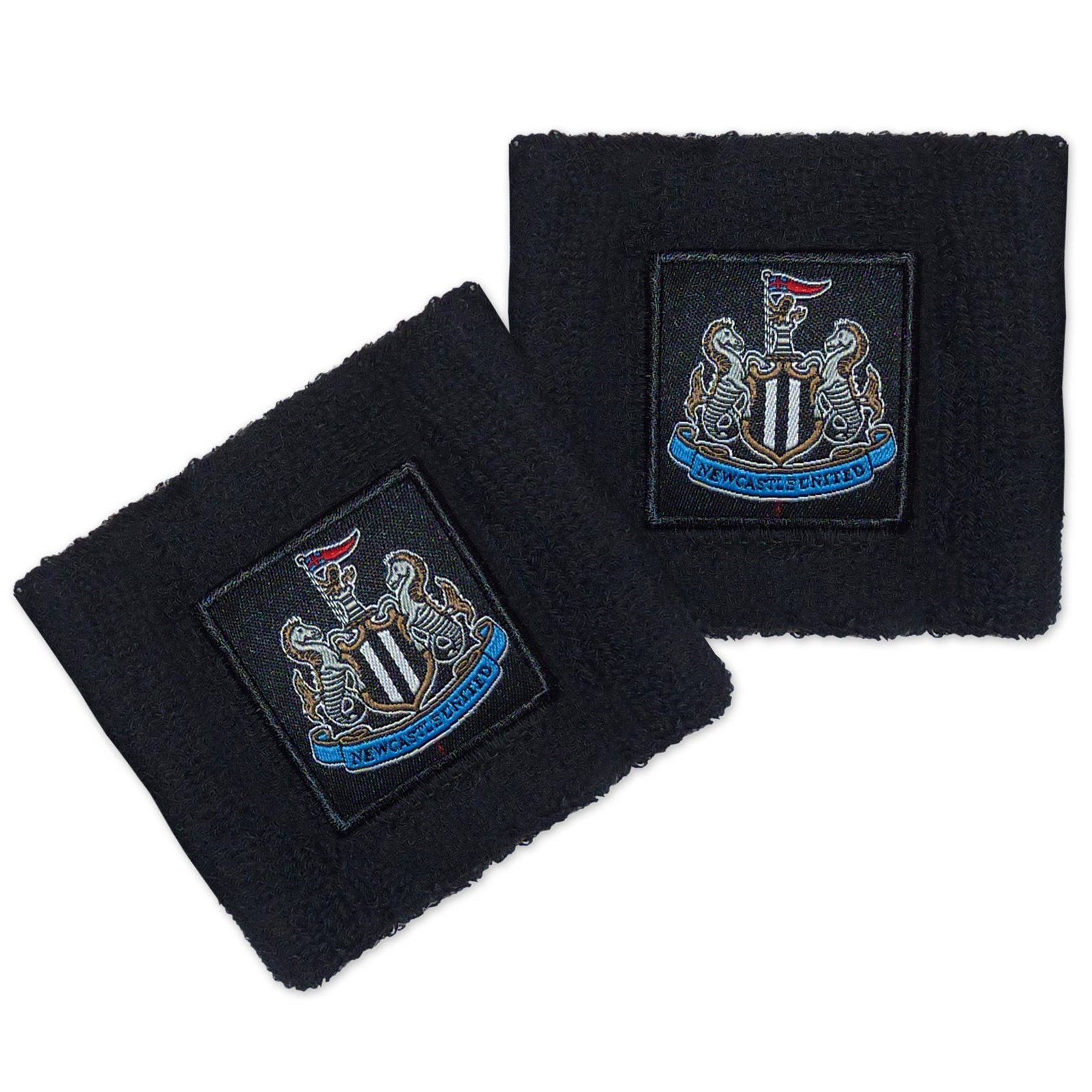 Newcastle United FC Black Wristbands Sweatbands Club Badge Crest Logo Official