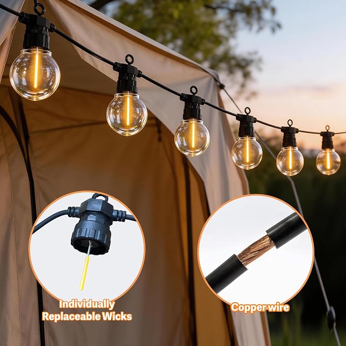 Guirnalda solar exterior 66FT con 27 LED, control remoto miniatura 6