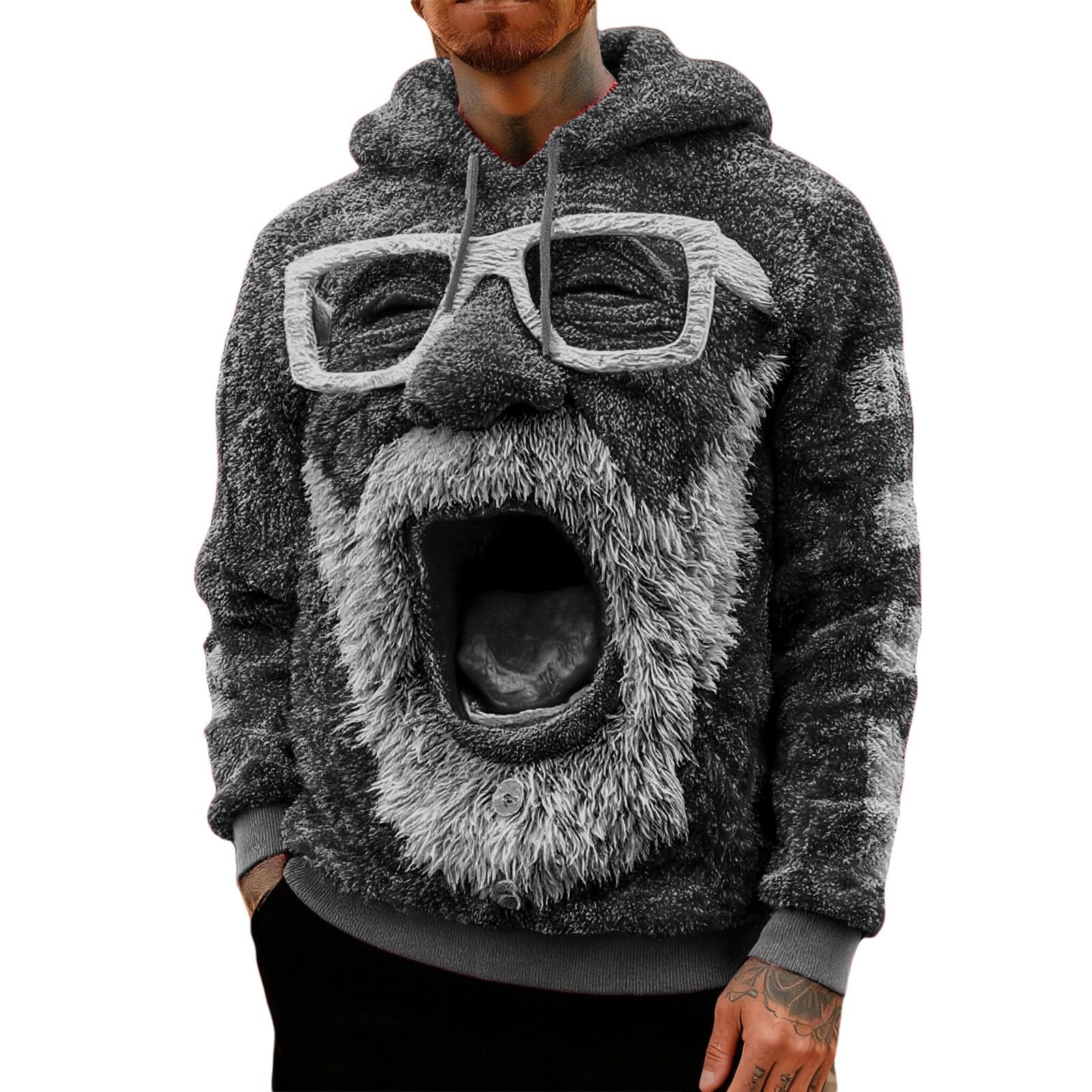 Générique Męska bluza z kapturem bawełniana bluza z kapturem casualowa bluza z długim rękawem kangur ze sznurkiem styl Streetwear Trend Comfort A27