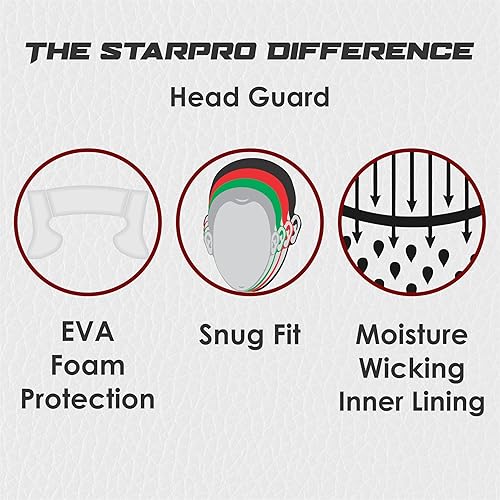 Miniatura 4 de Starpro T20 - Protector de cabeza de boxeo  Piel sintética  Muay Thai Kickboxing Training Protection and Fighting Headgear  Varios tamaños