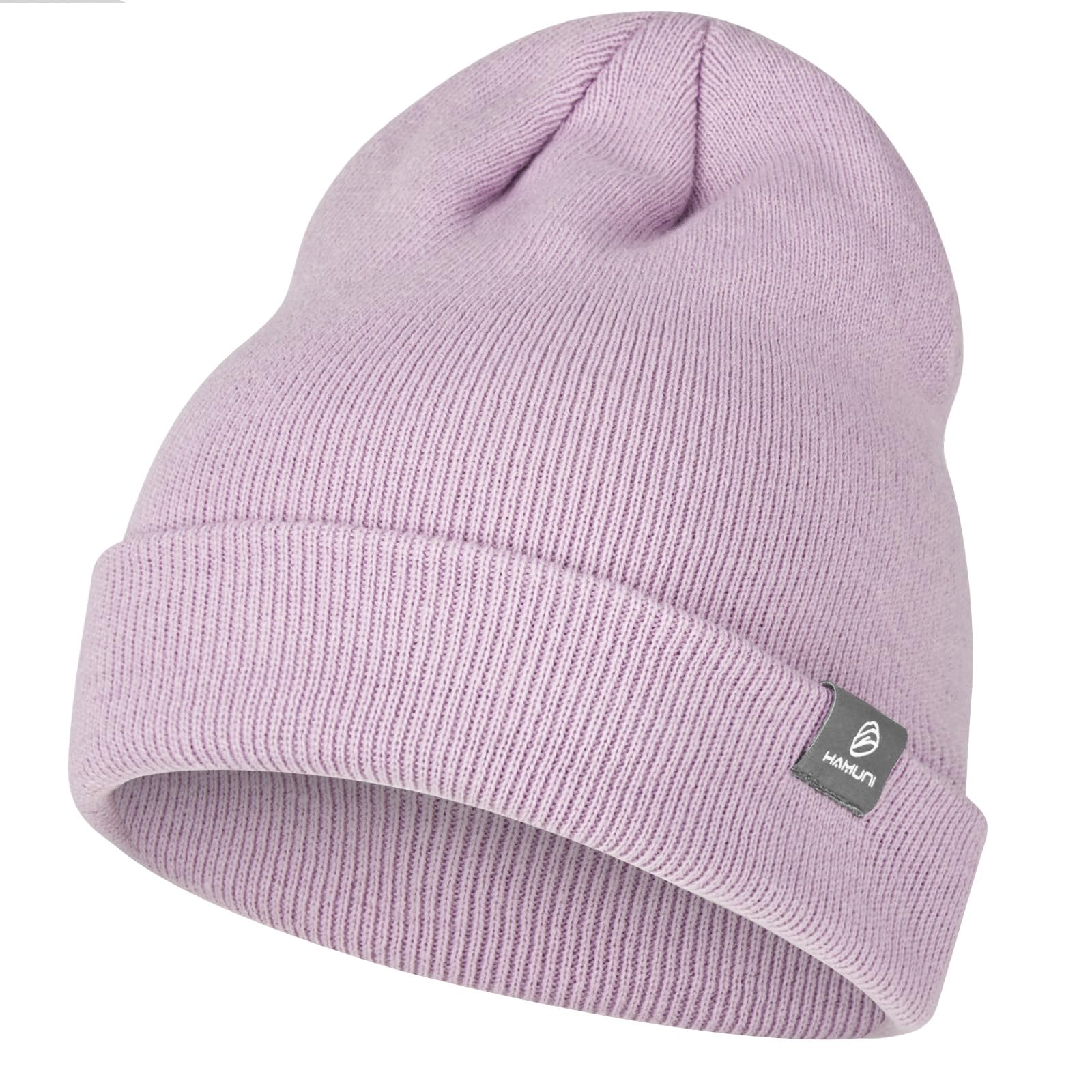 HAMUNI Beanie Mütze für Herren Damen Winter Warme Beanies Unisex Klassische Wintermützen Strickmütze Dehnbare Weiche Acryl Beanie Hat Vintage Einfarbig Strickmütze