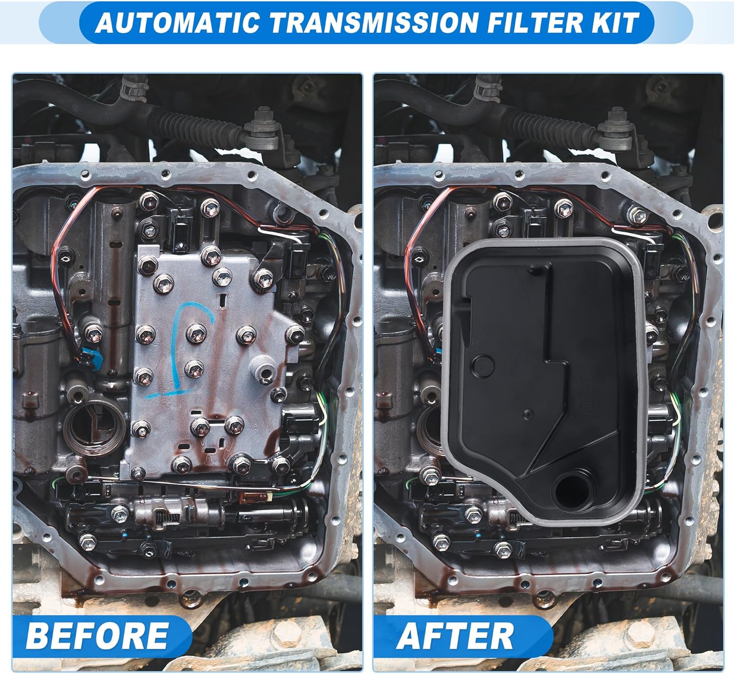 ACROPIX 4F27E/FNR5 Transmission Governor Pressure EPC Solenoid Filter Gasket Kit Fit for Mazda 3 6 2006-2013 No.FNC1-21-500A/FNC1-21-500 - Pack of 8