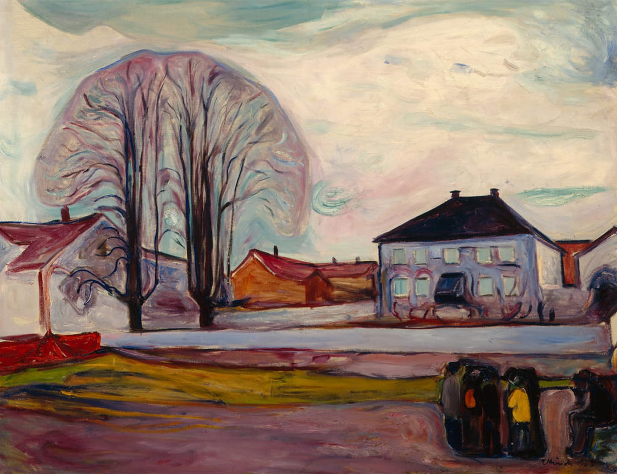 Affiche Toile au bord de la plage d'Edvard Munch 60x90cm - 5