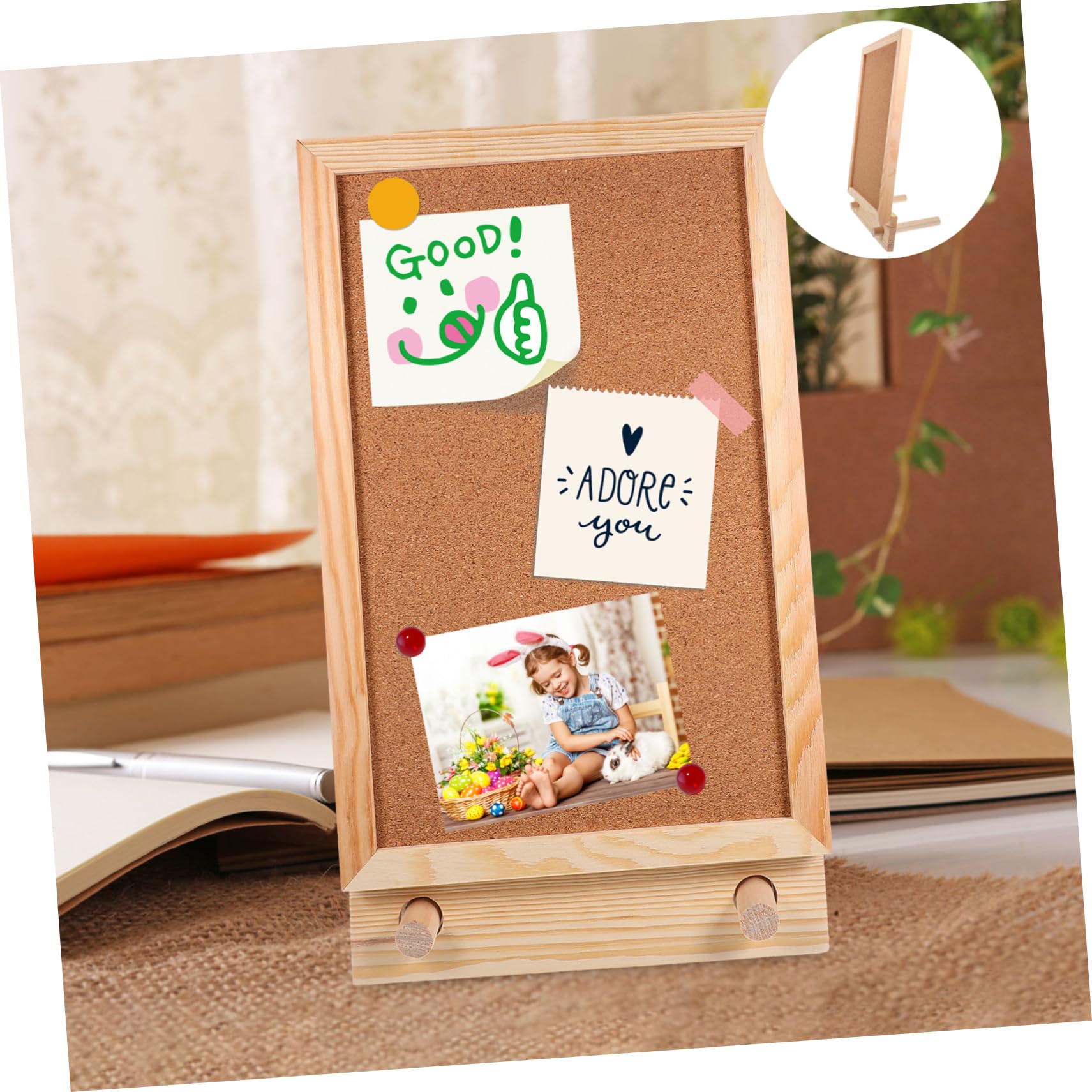 Angoily 3 Tablero de Corcho para Oficina y Tablón de Mensajes Vertical Mural de Anuncios con Diseño Elegante para Notas y Recordatorios
