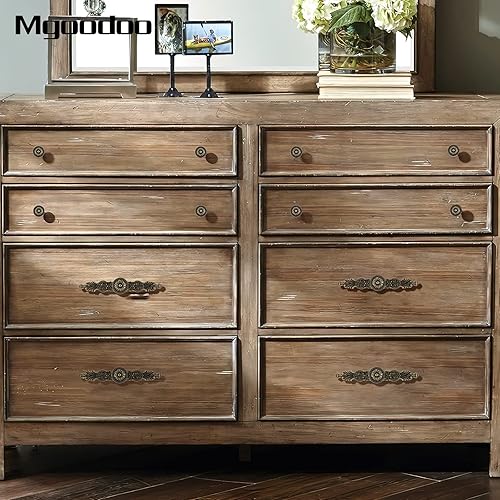 Miniatura 5 de Mgoodoo Manija de puerta para muebles de cocina, armario, armario, 5 unidades, estilo nórdico, simple, vintage, bronce antiguo, 6.693 in