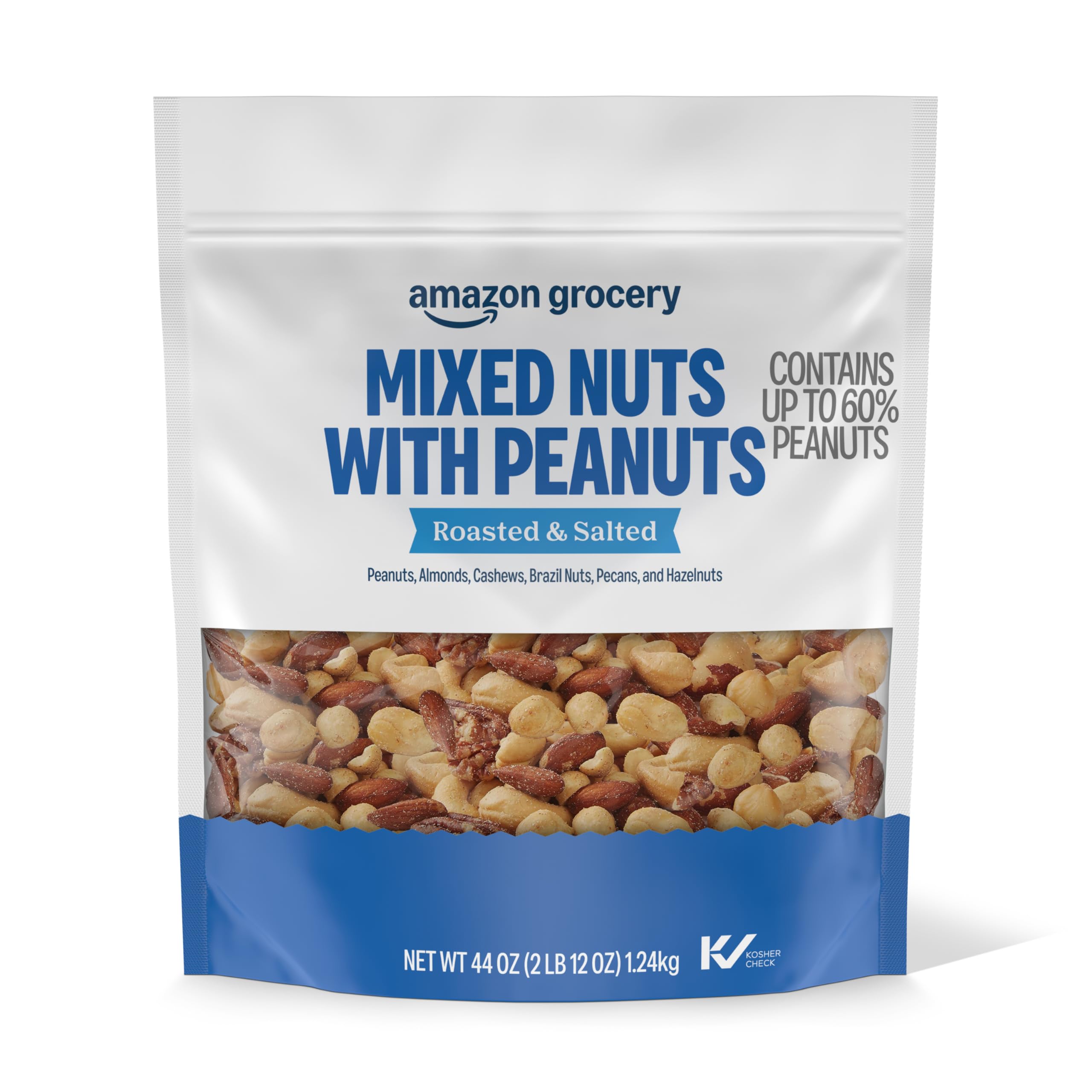 

                                                    Amazon Grocery, Mixed Nuts with Peanuts, Roasted &