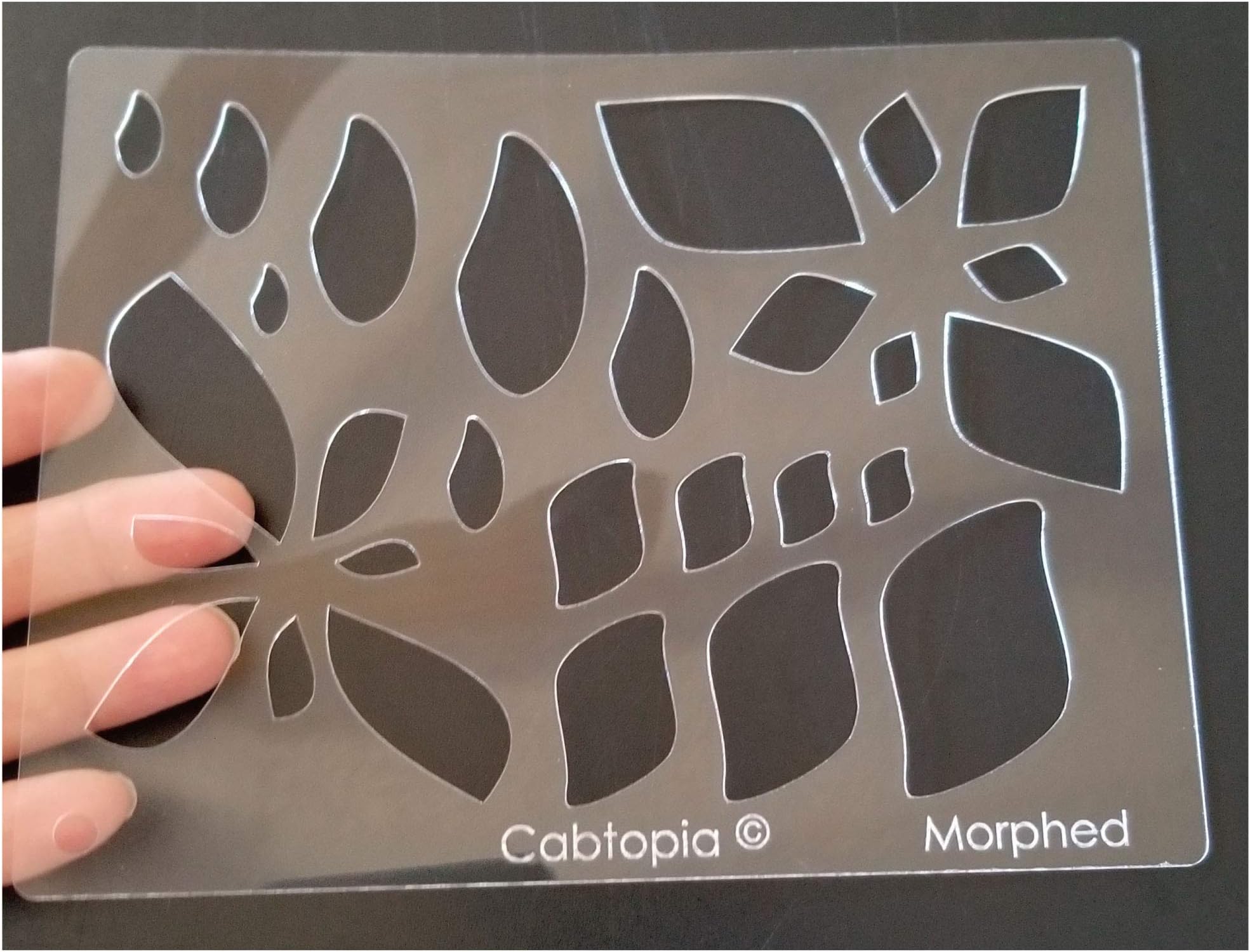 Cabtopia - Lapidary Jewelry Design Template Stencil"Morphed"