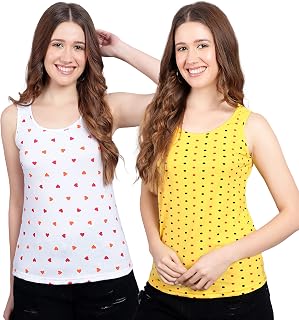 MYO Women's Super Combed Cotton Rib Fabric Slim Fit Tank Top-Pack of 2 Price In India