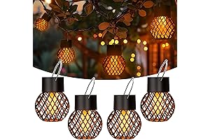 GIGALUMI Solar Hanging Tree Lights: Illuminate Your Nights with Flickering Flames