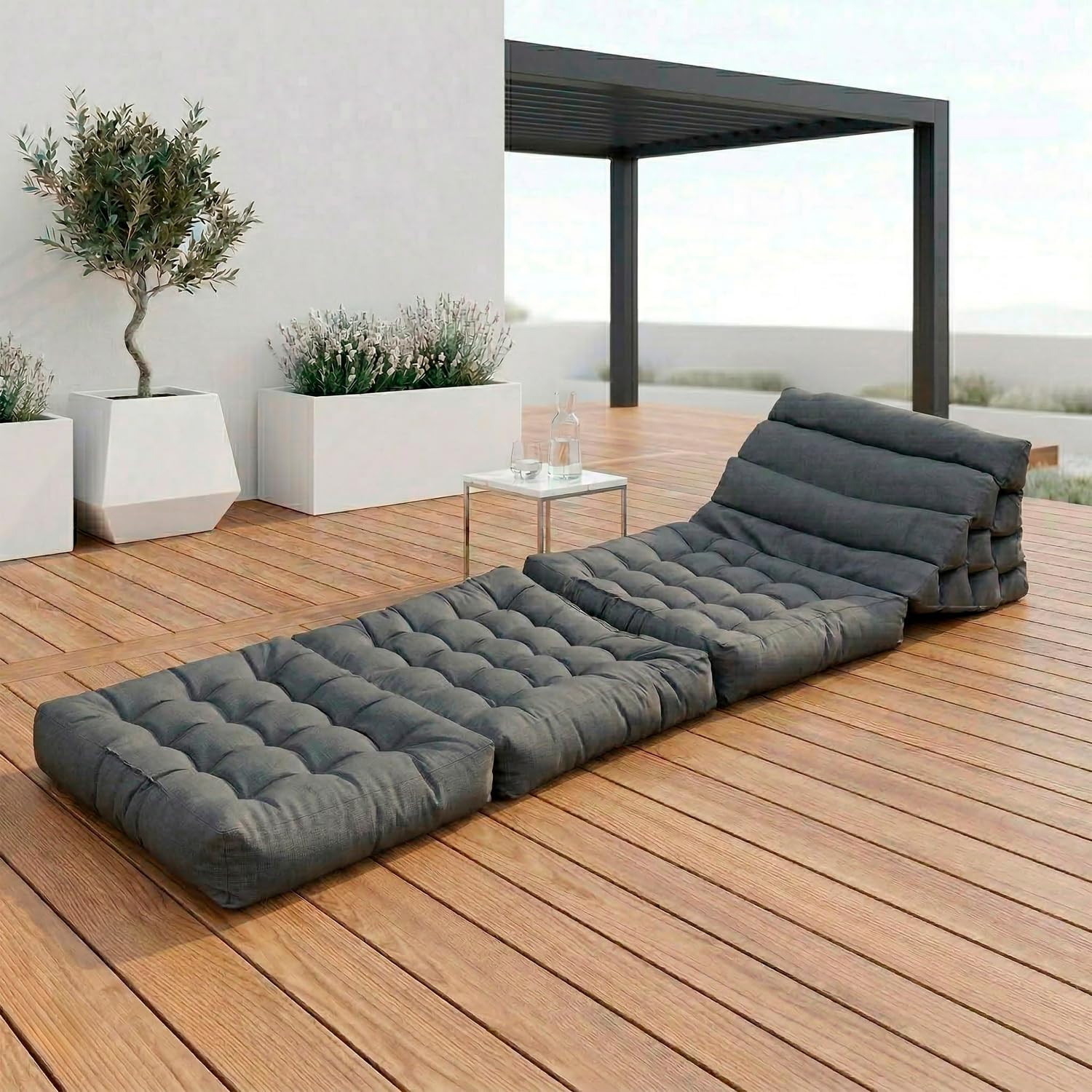 Happy Garden Colchón de Suelo Modular Gris Oscuro PYRAMIDE