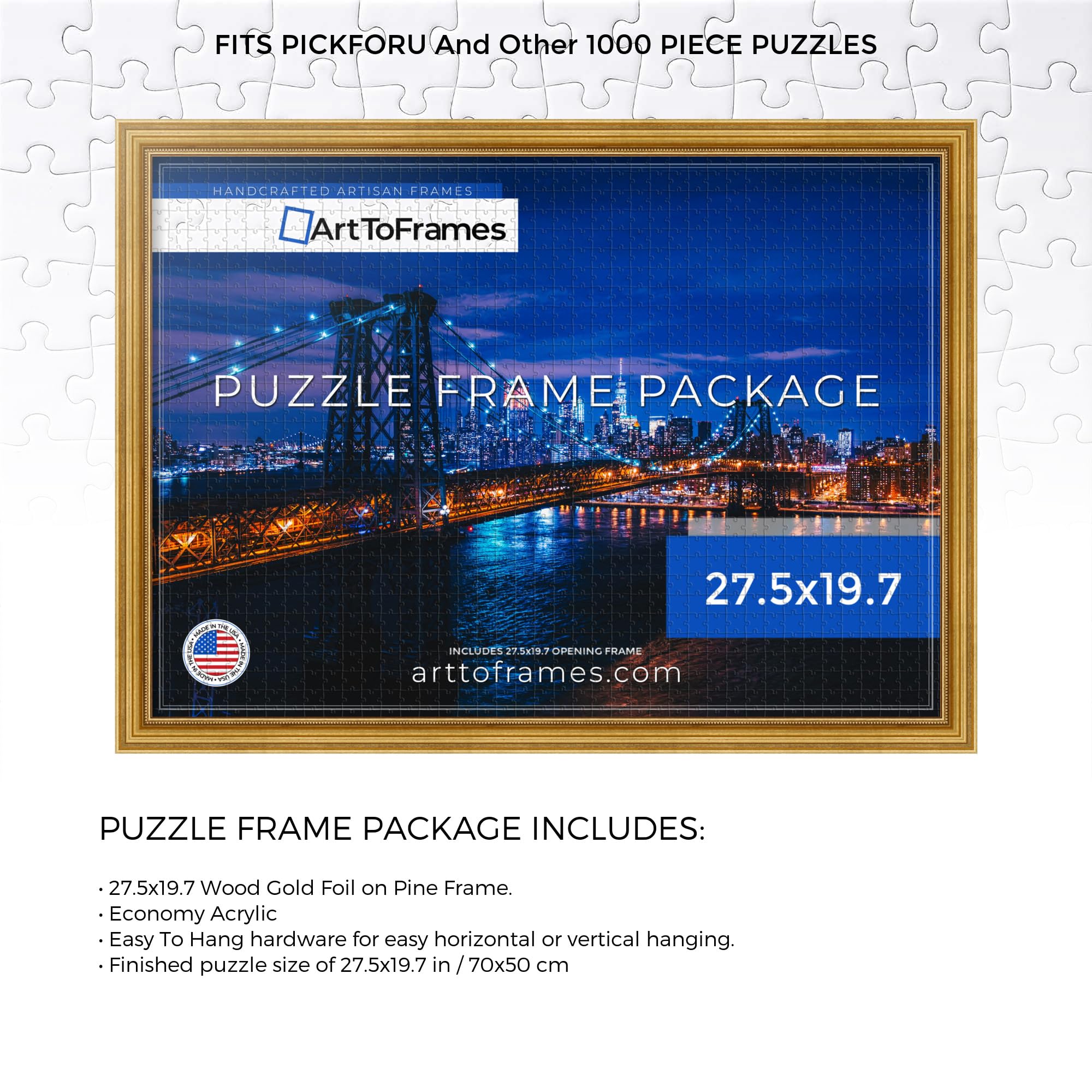 Amazon.com - ArtToFrames 27.5x19.7 INCH/70x50 CM Gold Frame for