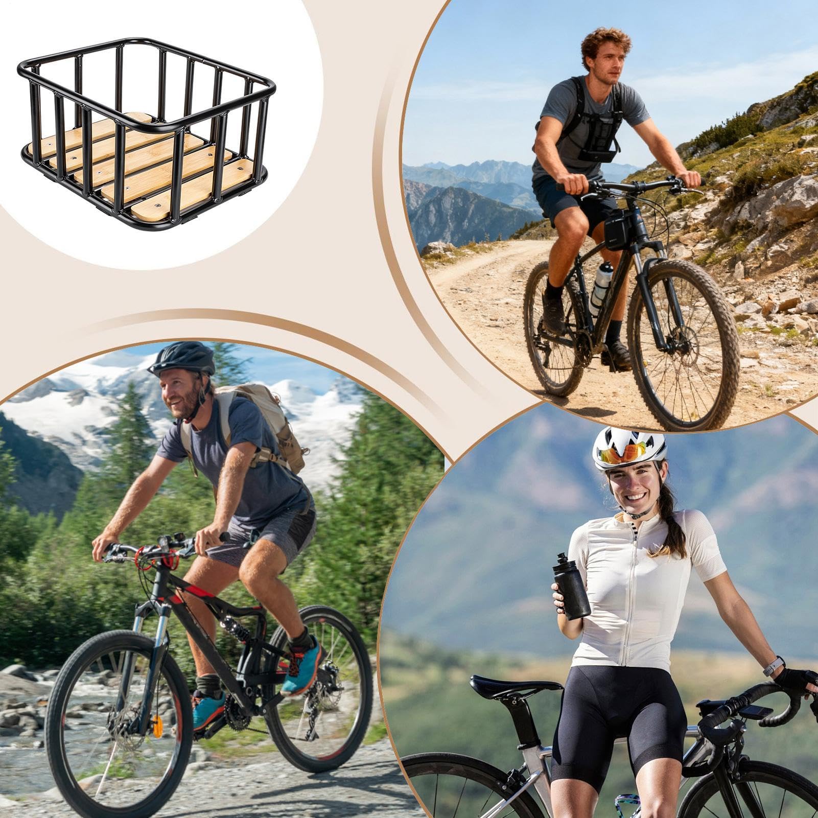 Portapacchi Posteriore per Bicicletta Organizer da Sella con Rete | Cesto Posteriore per Bicicletta Per Pendolarismo, Gite Brevi, Uomo Donna Giovane Famiglia