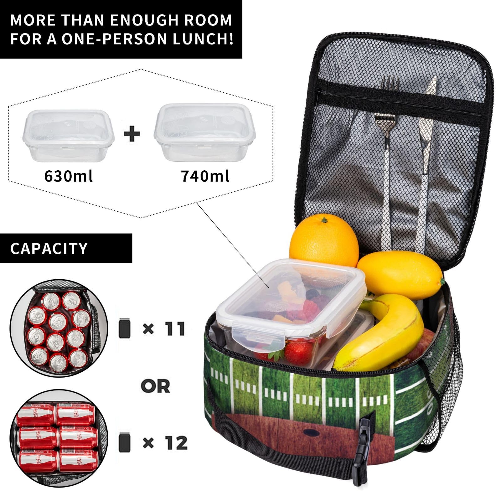 Borsa termica per il pranzo per uomini, donne e bambini, riutilizzabile