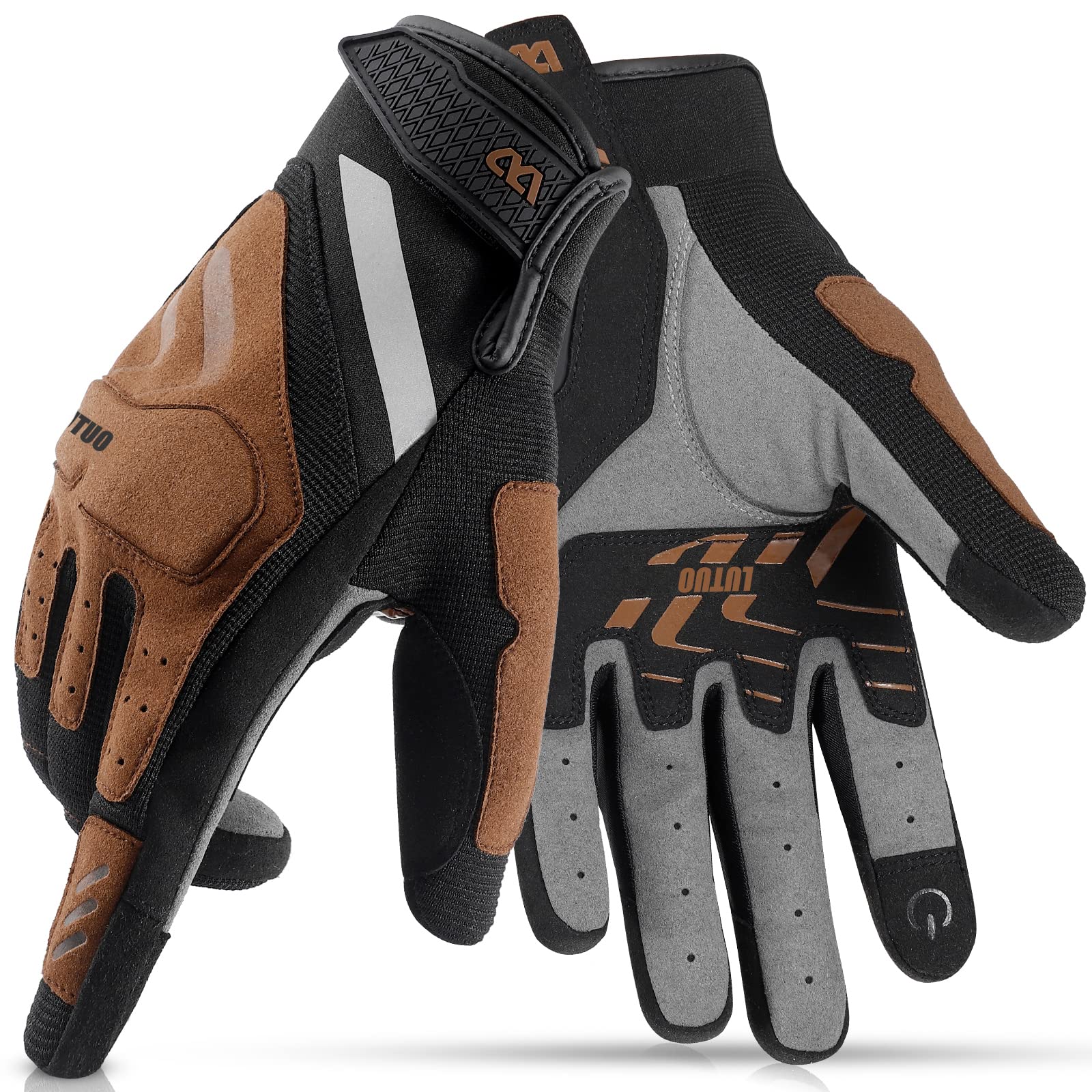 LuTuoCycling Gloves, Two Touch Screen Fingertips, Anti-Slip, for Spring Cycling Riding Running Skiing and Autumn Outdoor Activities Men & Women