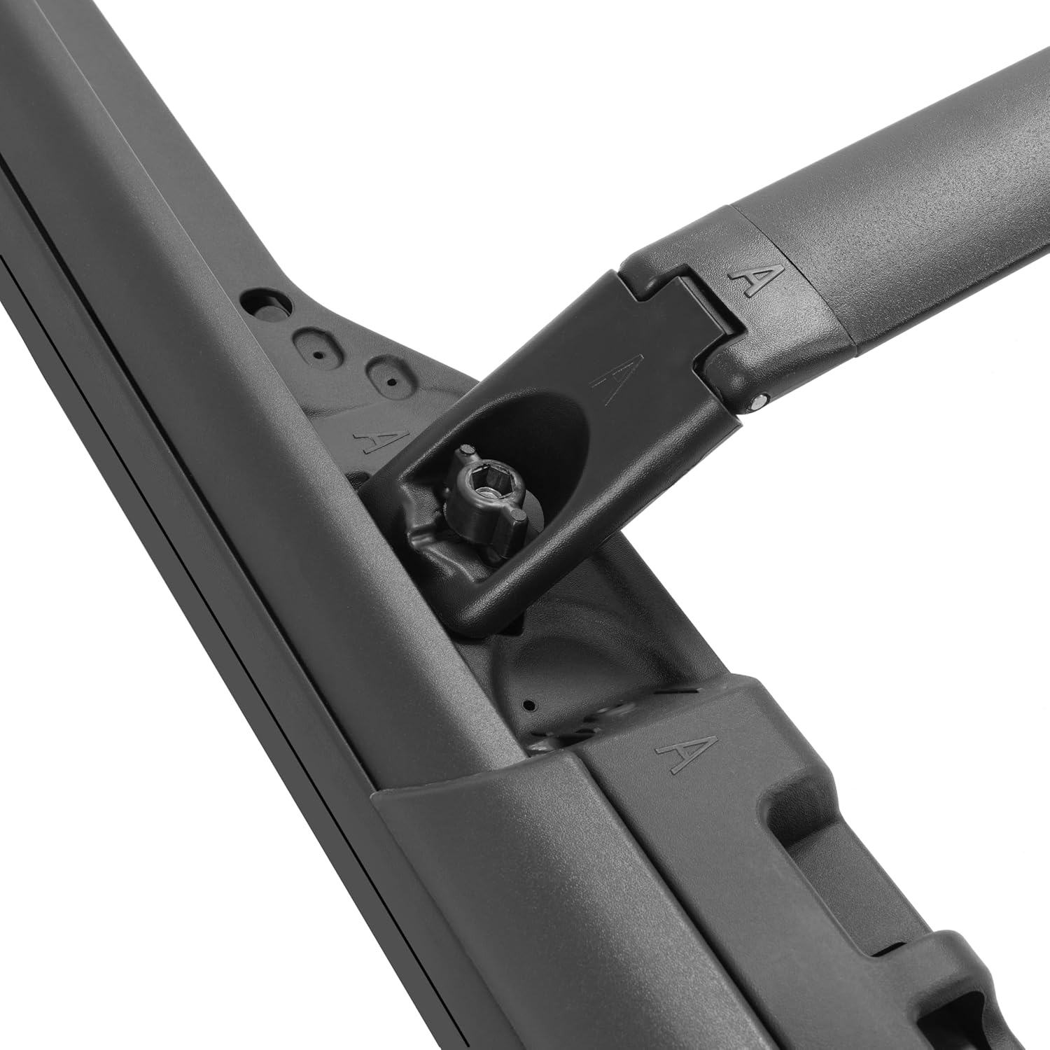 HECASA Roof Rack Side Rail & Cross Bar Compatible with 2017-2024 Chrysler Voyager/Pacifica Replacement for 82214552 Crossbar Rails for Luggage, Kayaks Rooftop Cargo Carrier Plastic Aluminium Black