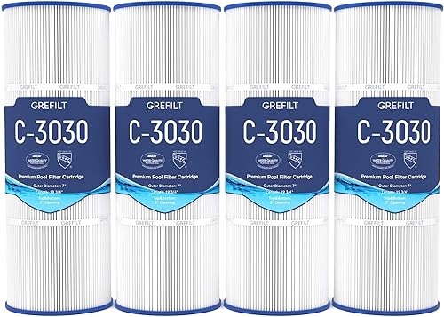 Miniatura 8 de Paquete de 4 cartuchos de filtro de piscina C4030, compatibles con Hayward SwimClear C4030, C4025, C4020, sustituye a Pleatco PA106, Hayward