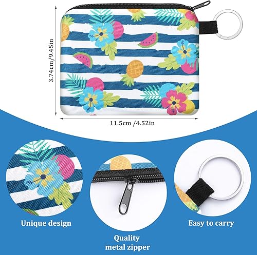 Miniatura 3 de 10 Piezas Monedero Pequeño Bohemio Monedero de Cambio Bolsita Mini Cartera Bolsa de Monedas con Cremallera para Mujeres y Niñas