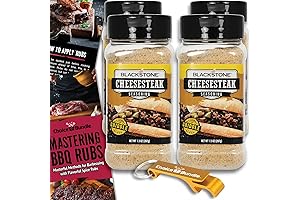 Blackstone Cheesesteak Seasoning 4 Pack with BBQ Guide and Opener