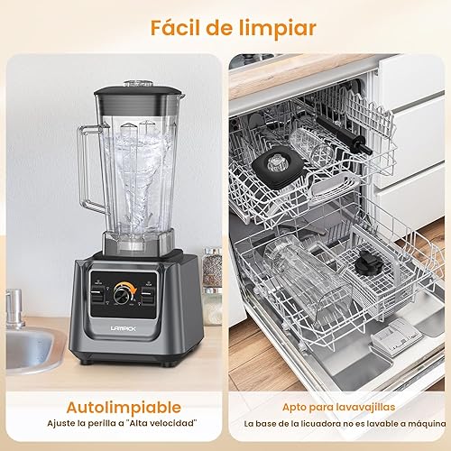 Miniatura 6 de Licuadoras para cocina, licuadora de encimera de alta velocidad de grado profesional de 2000 W con jarra de 68 onzas y taza para llevar de 27 onzas