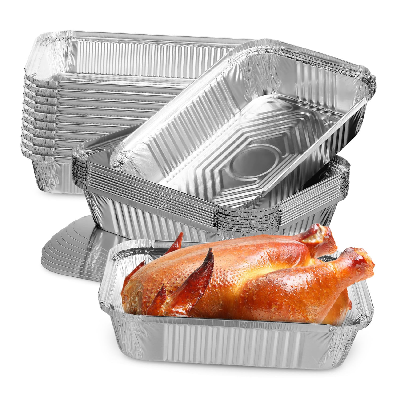 20 piezas Bandejas de Aluminio con Tapa Hermética Contenedores Aluminio para Horno Bandejas Pequeñas para Hornear y Almacenar Alimentos Aptas para Cocinar y Conservar Comidas