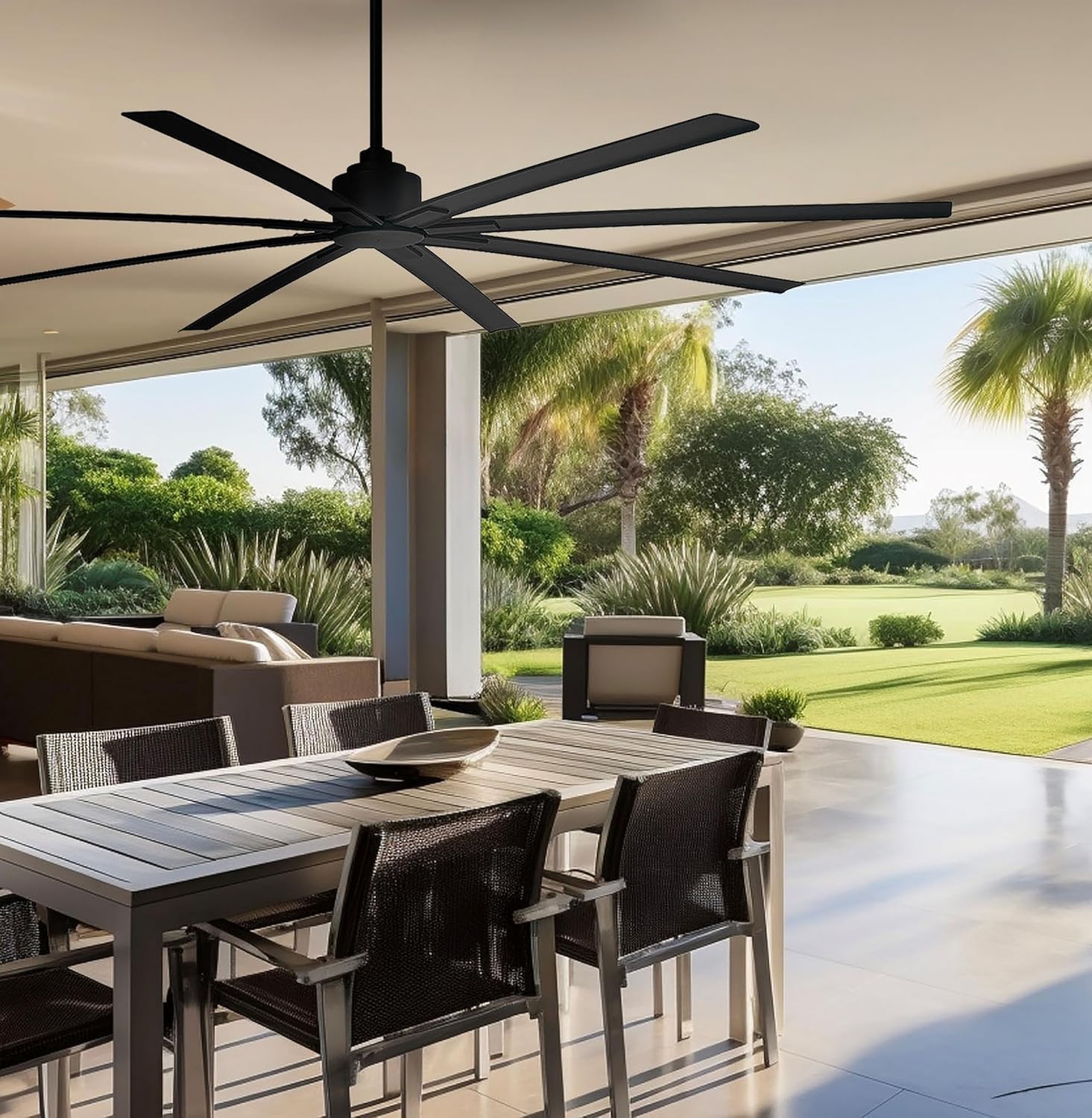 Minka-Aire F896-84-CL Xtreme H2O 84 Inch Outdoor Ceiling Fan with DC Motor in Coal Finish