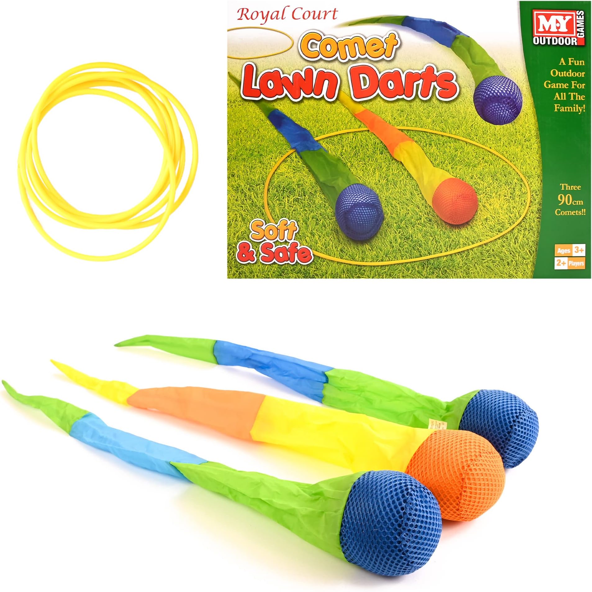 royal courtTY0734 M.Y Lawn Darts - Set of 3 90cm Comets, Black, 29 x 40 x 10 cm