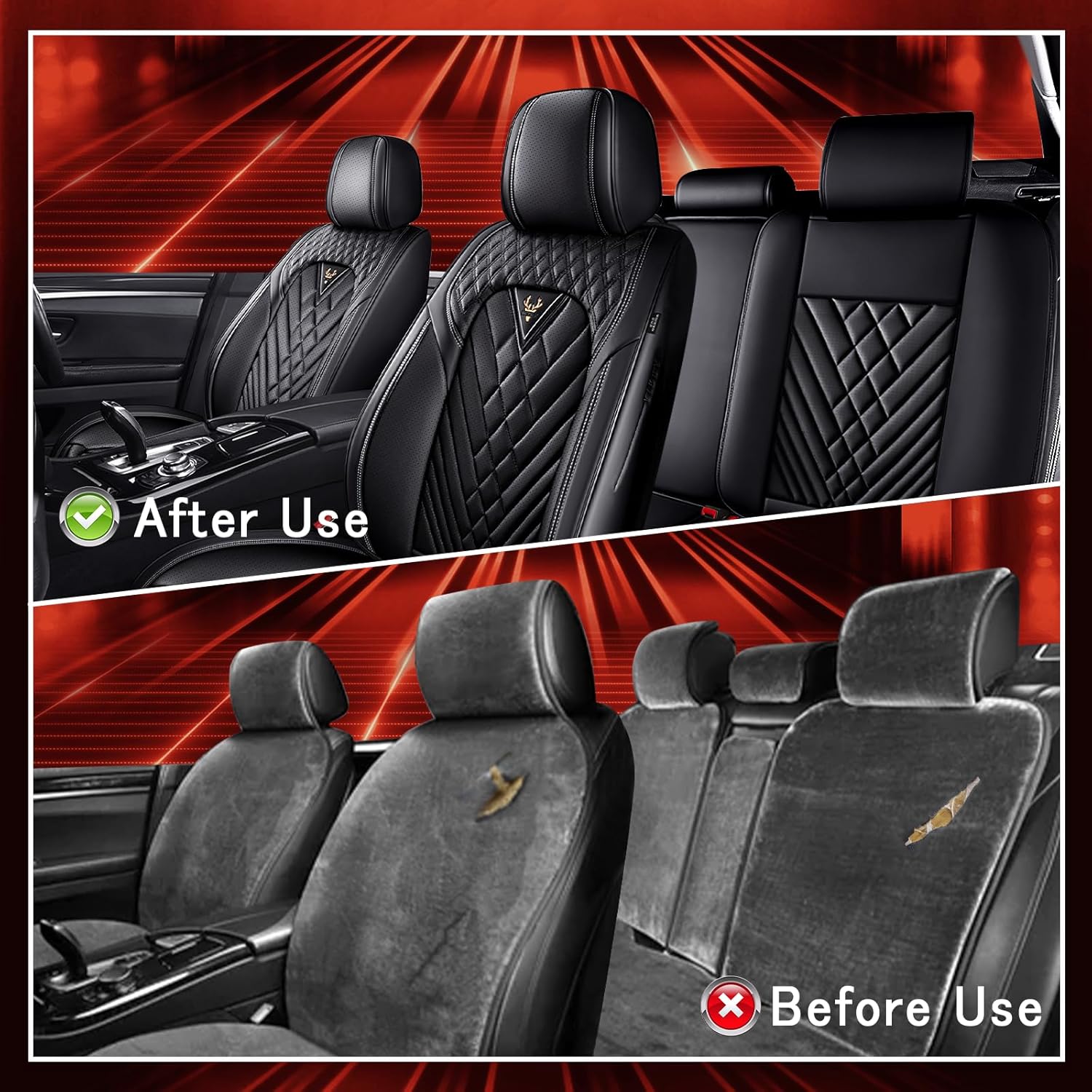 Seat Covers for Chevy Equinox EV 2024-2025, Waterproof & Durable Full Coverage Car Seat Cover(5 Seats, Black)