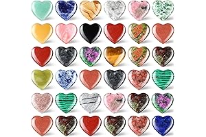 Nuenen 40-Count Fresh Heart Stone Worry Stone Gemstone