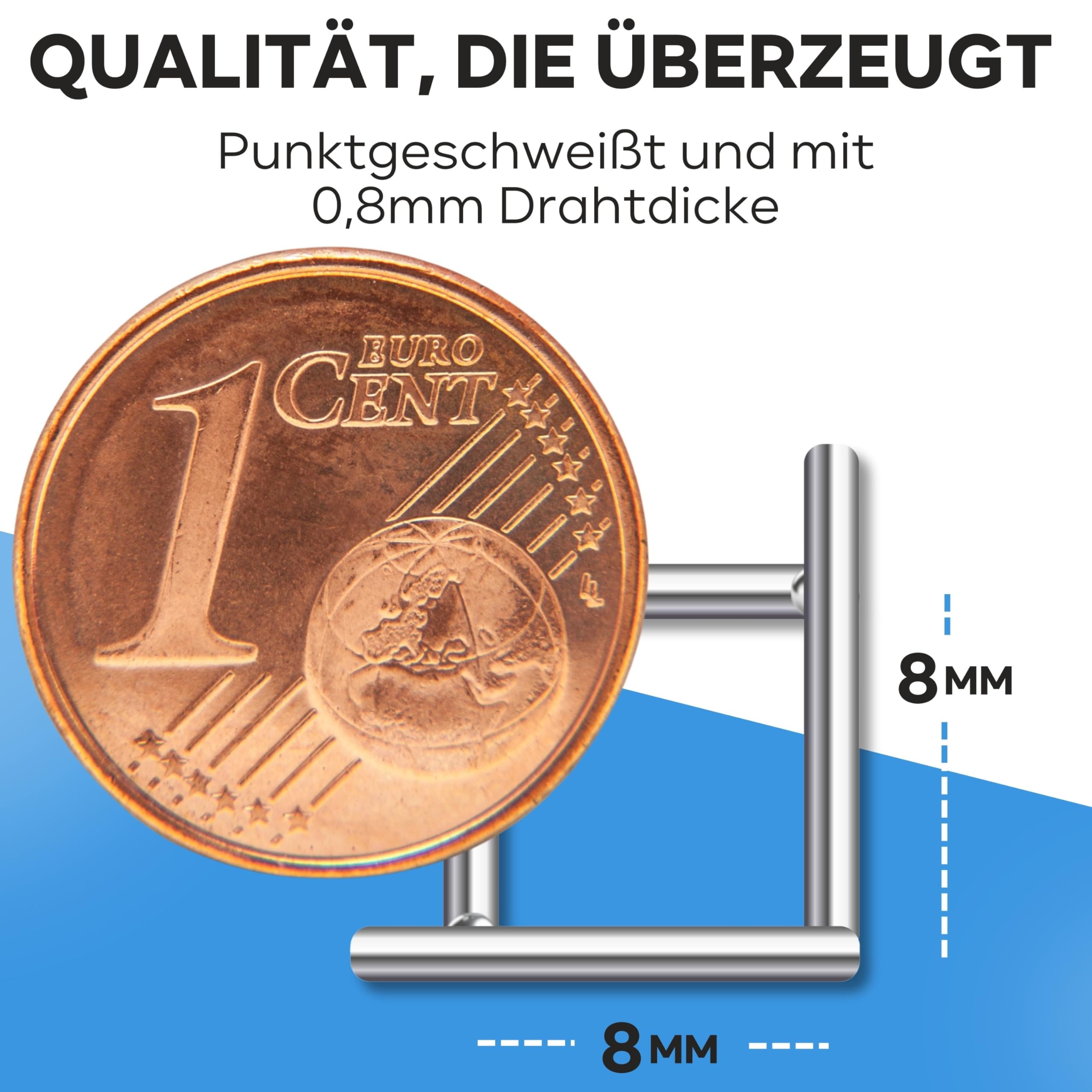 KrapTrap Volierendraht Drahtgitter feinmaschig I verzinkt I 8x8 mm I 25m x 1m I Wühlmausgitter Mäusegitter Nagergitter Hochbeetgitter …