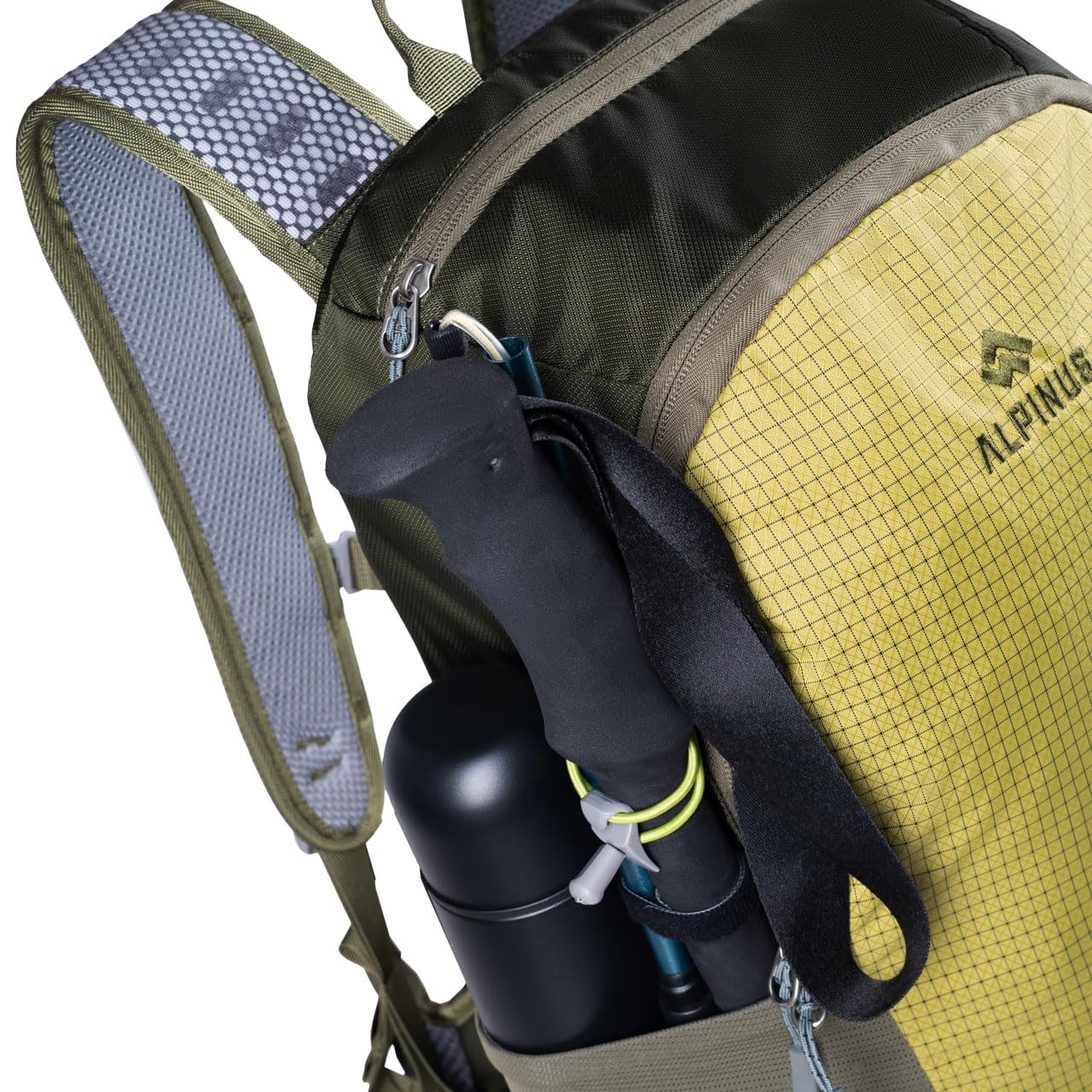 Alpinus - Plecak turystyczny Anayet 25L, plecak sportowy i outdoorowy, trekkingowy, wytrzymały materiał, zintegrowany pokrowiec przeciwdeszczowy, ergonomiczny