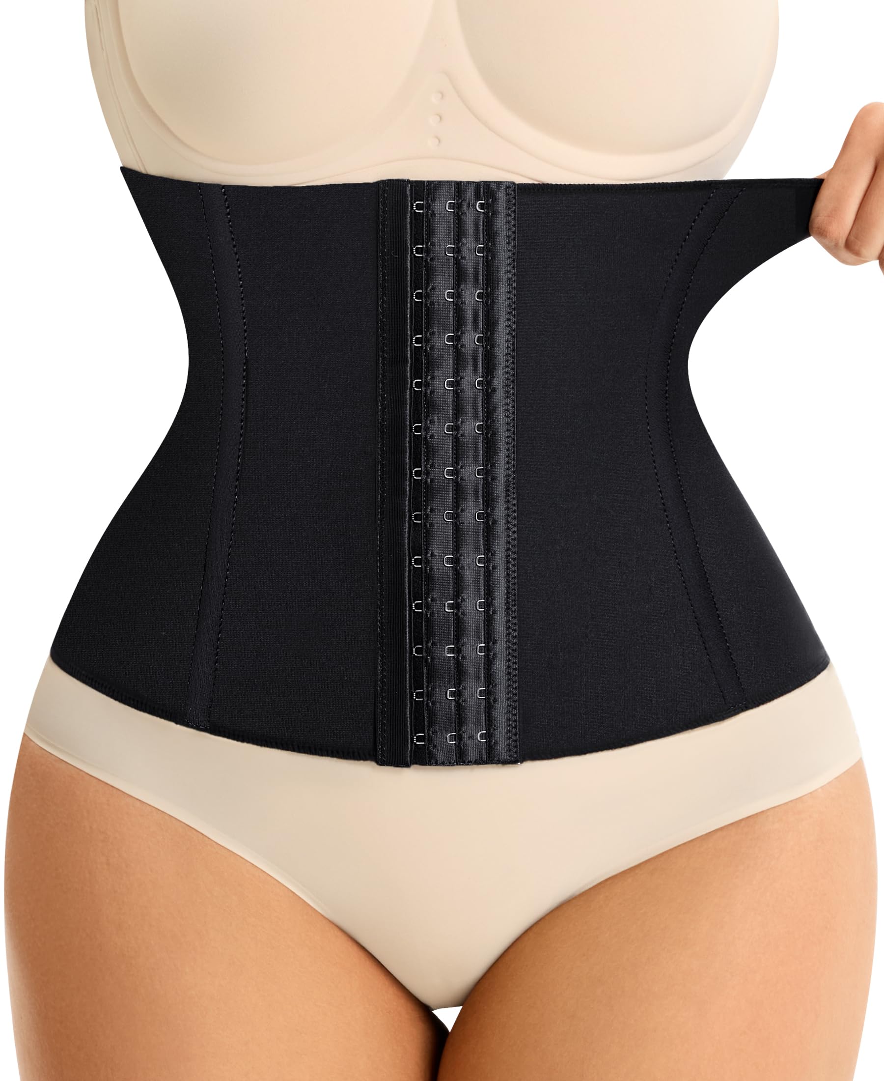 Nebility Femme Gaine Amincissante Ventre Plat Corset Minceur Waist Trainer Abdominale Serre Taille Ceinture Réglable