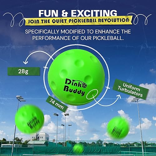 Miniatura 4 de Kelso Pickleball, pelotas de pickleball de espuma de poliuretano para reducir el ruido, mejora la coordinación mano-ojo, uso en interiores y