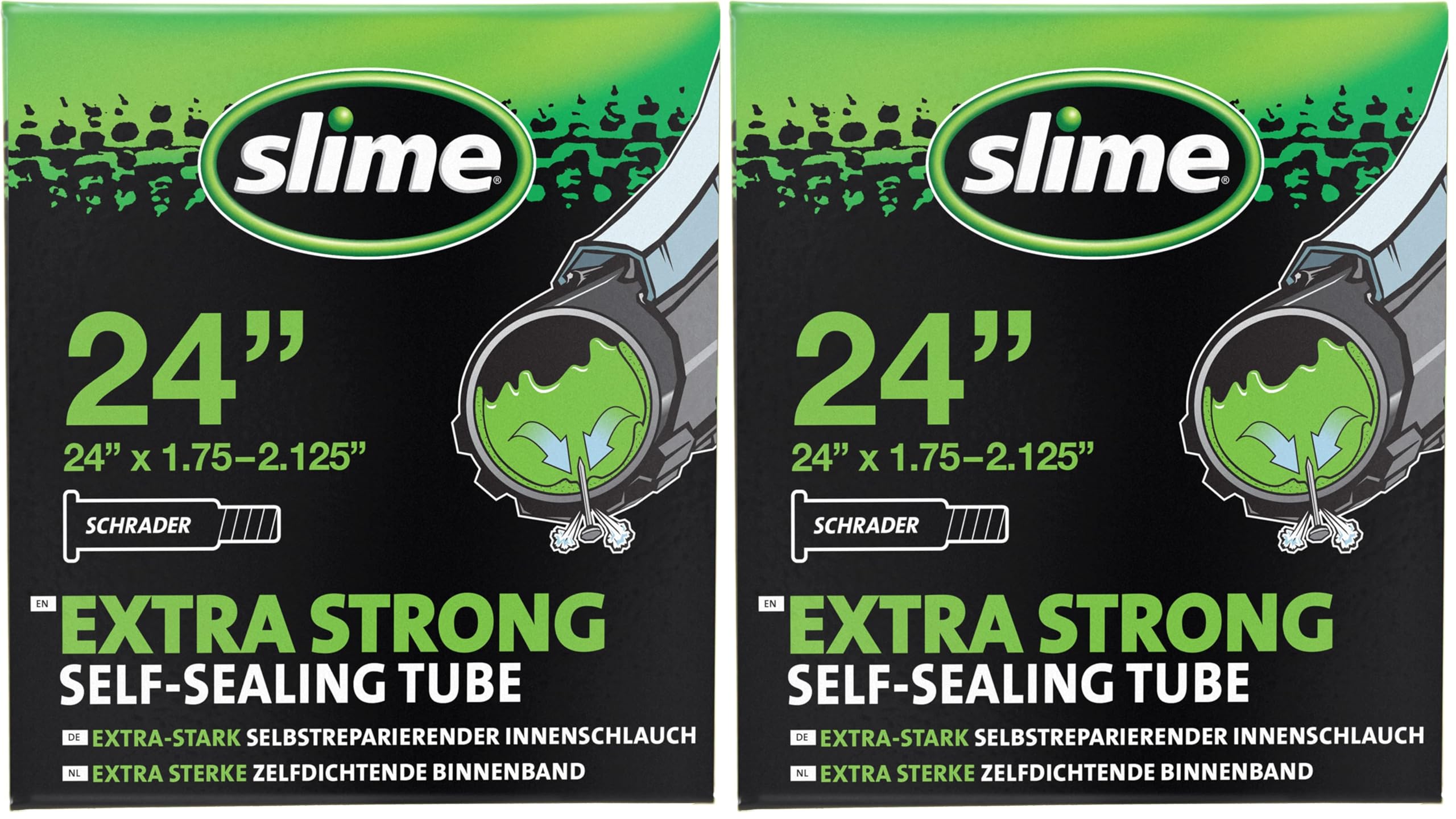 Slime Unisex-Schlauch, gefüllt, Mehrfarbig, 24 x 1,75/2,125 (Packung mit 2)