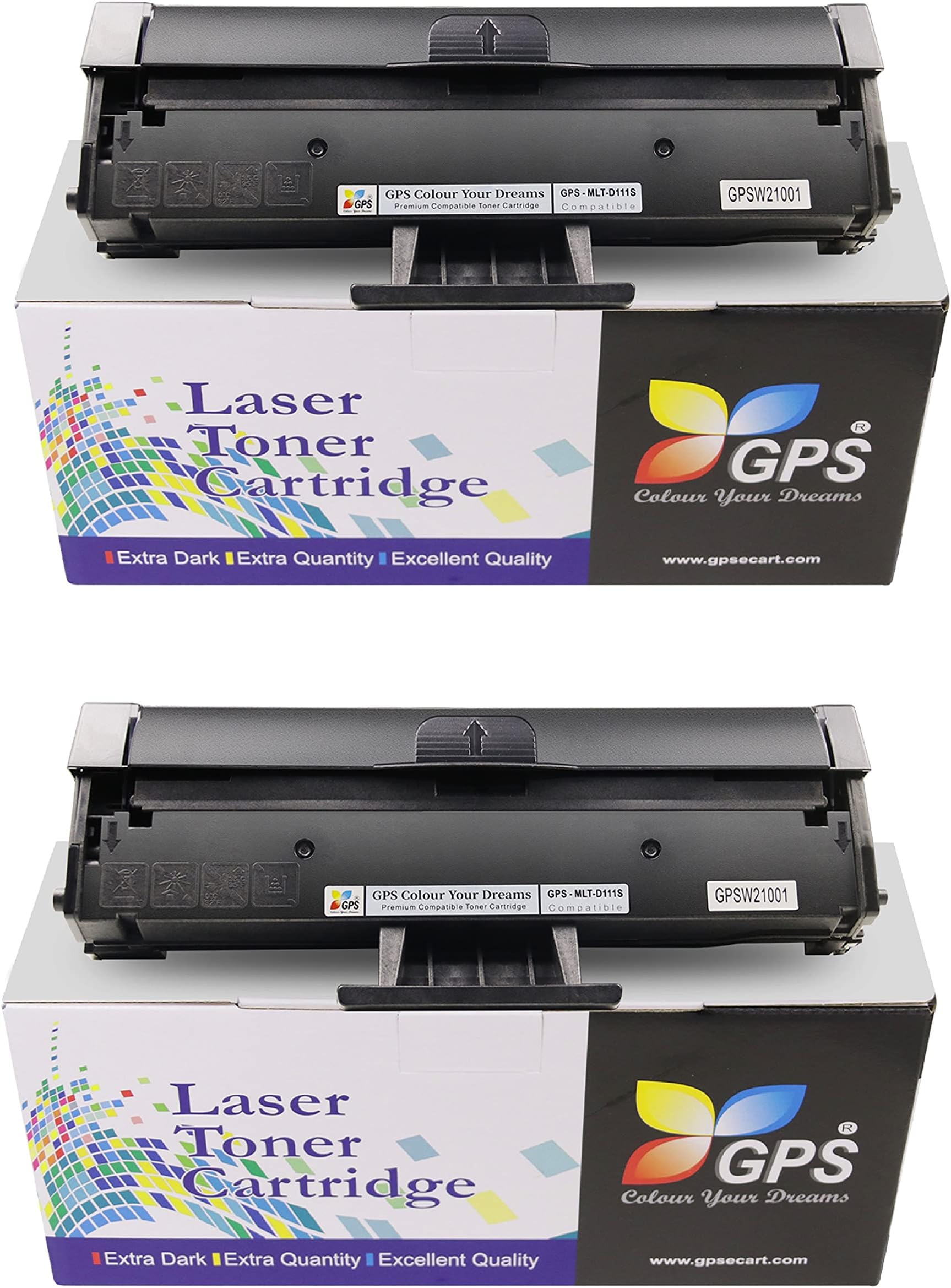 GPS Colour Your Dreams 111/D111S Toner Cartridge for Samsung Xpress SL-M2070, SL-M2070F, SL-M2070FW, SL-M2070W, SL-M2071, SL-M2071F, SL-M2071FW, SL-M2071W, M2022, M2020W, M2026, M2026W (Pack of 2)