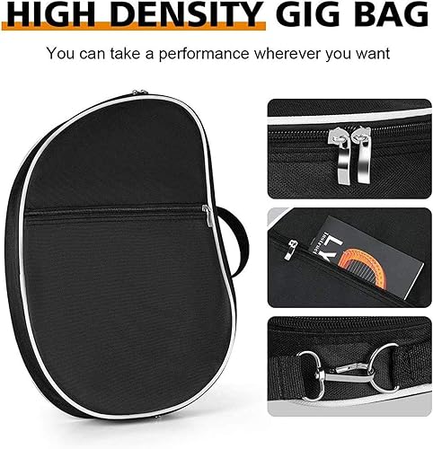 Miniatura 6 de Arpa de lira 16 cuerdas de madera maciza de caoba instrumento musical para adultos y niños con llave de afinación bolsa de concierto negra y color