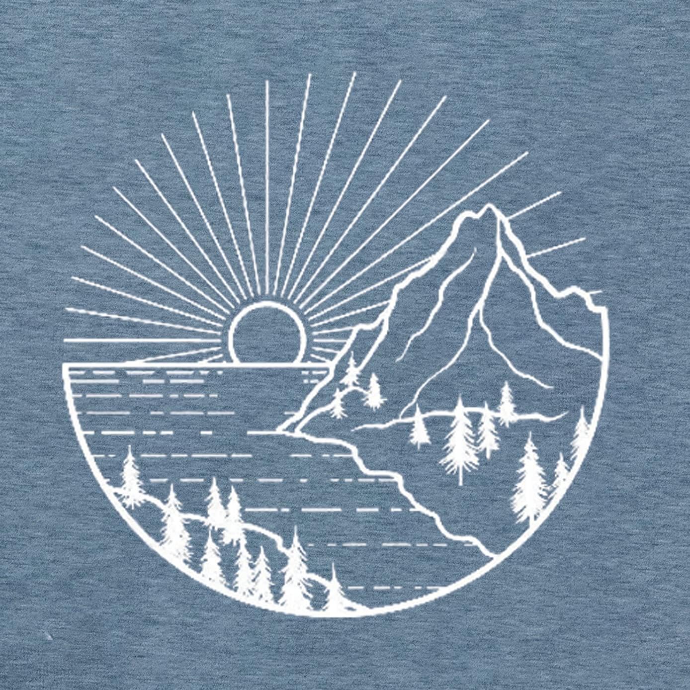 Women Hiking Mountain Shirt Nature Sunrise Graphic Printed Hiking T Shirt Summer Short Sleeve Workout Tee top image 5