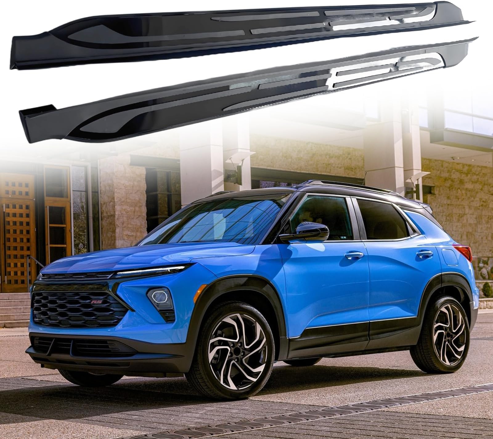 2Pc Fixed Running Board Side Step Nerf Bar Pedal for Chevy Trailblazer 2019-2025