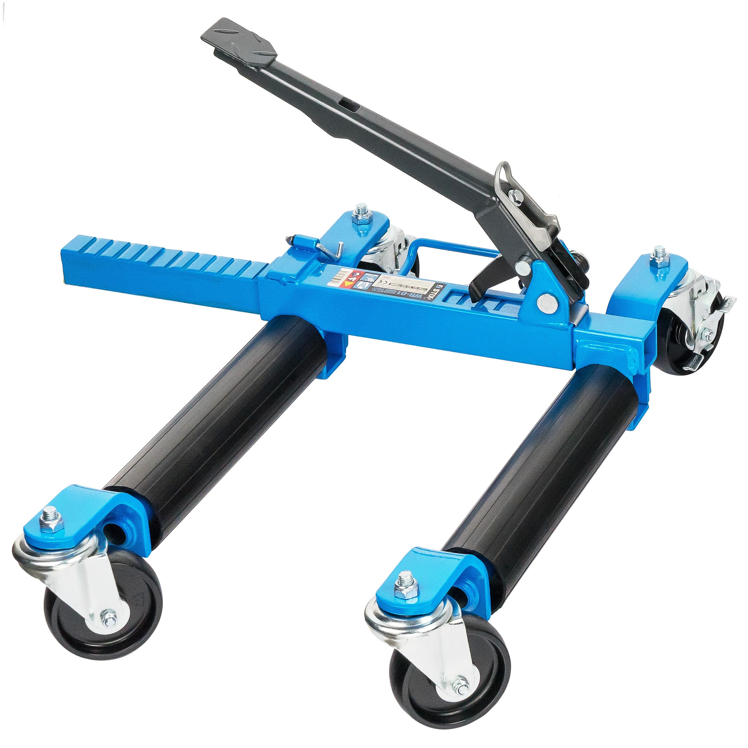 Stix Carro hidráulico mecánico WR-01-1 x carro de maniobra para automóviles con capacidad de carga de 680 kg – elevador de ruedas de hasta 330 mm de ancho – para taller y garaje