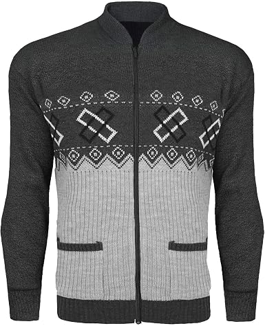 Lamour Mens Zip Up Classic Argyle 