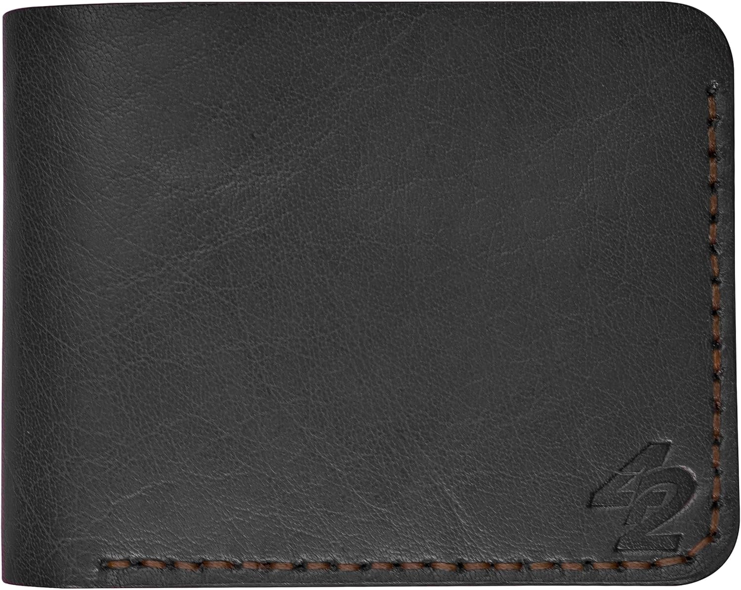 Genuine Leather Wallet for Men – Slim Bifold handmade mens wallet with ID Window & Card Slots Classic Minimalist Leather Wallet Gift (Black)