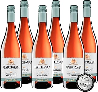 Jechtinger Spätburgunder Weißherbst Kabinett - Rosé-Wein mild, feinherb im Geschmack - Badischer Wein, Anbaugebiet Kaiserstuhl (6 x 0,75 l)